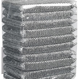 Mesh Sponge Scrubbers Lightweight Silver Black, 100mm x 150mm x 20mm, 40 Sponges Box
